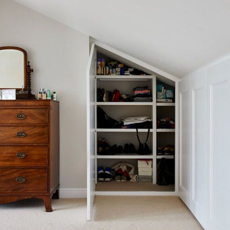 Dormer loft bedroom with massive built-in storage in Nunhead