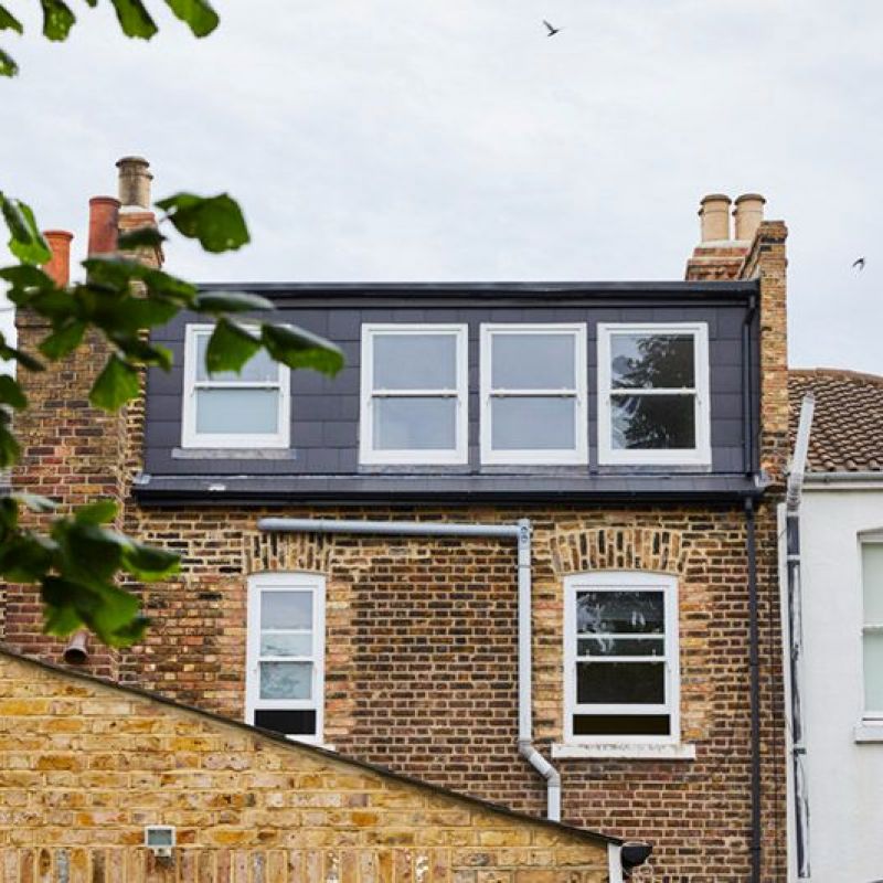 Dormer loft bedroom with massive built-in storage in Nunhead